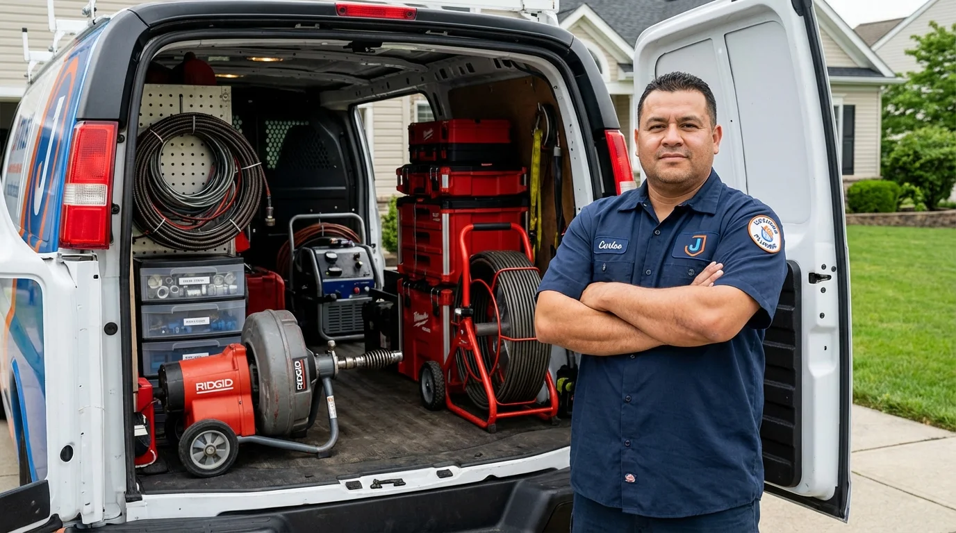 Professional drain cleaning equipment and Johns Plumbing LLC plumber in Verdi